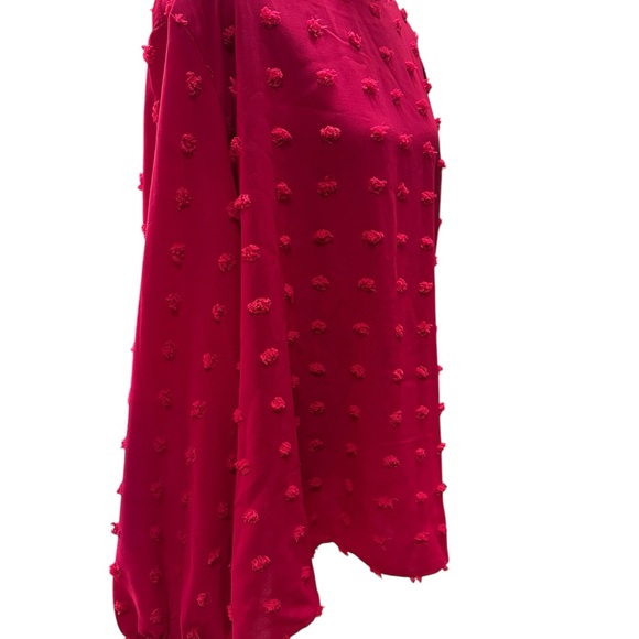 Deep red XL long sleeved summer Top Blouse. NWOT - Picture 2 of 3
